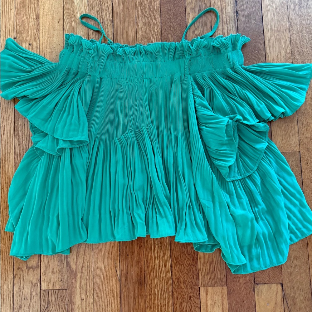 Endless Rose Teal Off-Shoulder Women's Top Sz. S